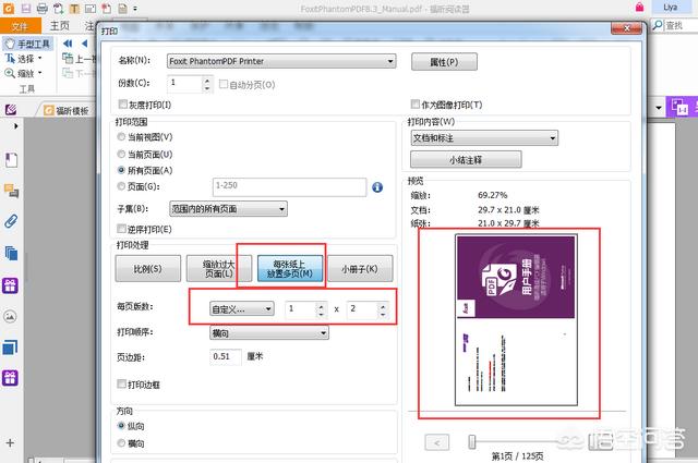 如何把兩頁P(yáng)DF顯示在一頁上面，謝謝？